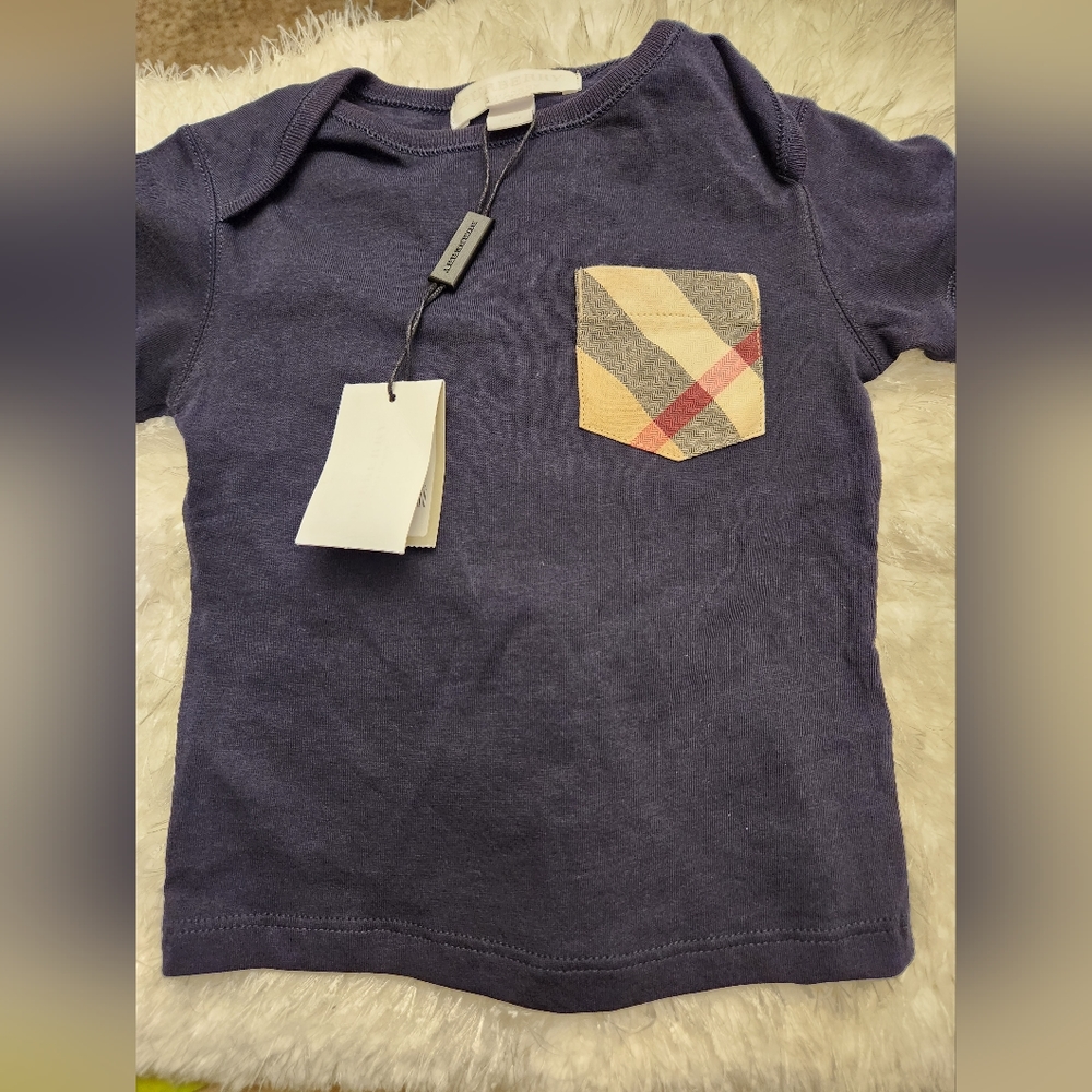 Burberry Children's Navy Blue Tee, 12M